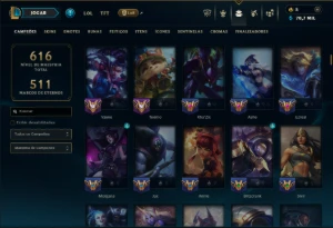 Prata 2 com TODOS os Champs e 203 Skins ( ADC / SUP ) - League of Legends LOL