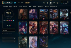Prata 2 com TODOS os Champs e 203 Skins ( ADC / SUP ) - League of Legends LOL