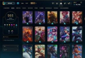 Prata 2 com TODOS os Champs e 203 Skins ( ADC / SUP ) - League of Legends LOL