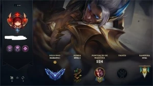 Conta D1 287 Skins, 4100 de RP - League of Legends LOL