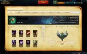 CONTA DE LOL PRATA IV+26 CAMPEÕES+10 SKINS+6 FRAGMENTOS SKIN - League of Legends