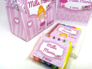 Kit Colorir e Modelar Bailarina com Sacolinha - Artesanato e Personalizados