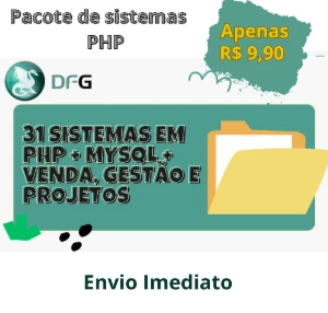 31 Sistemas em PHP + MySQL + Venda, Gestão e Projetos