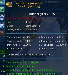 Conta Dmo Forte Omegamon X (27K At 9K Ht) Ladmo Alphamon - Digimon Masters Online