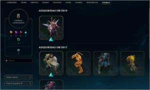 Conta de lol desde 2013, todos os champs,  top 40 fiora br. - League of Legends
