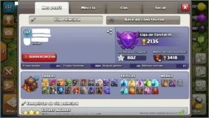 Clash of Clans CV10 + conta Royale top