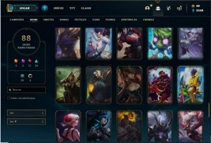 Conta unranked com 95 Champs e 88 Skins + 2 Prestigio (FIZZ) - League of Legends LOL