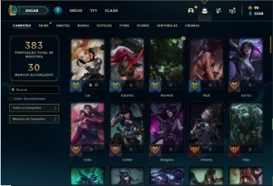 Conta unranked com 95 Champs e 88 Skins + 2 Prestigio (FIZZ) - League of Legends LOL
