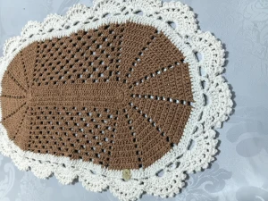 Par de Tapetes Oval Crochê 60x40cm - Jogo 2 Peças Banheiro C - Artesanato e Personalizados