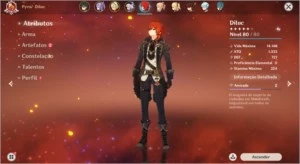 Conta genshin impact com XIAO e outros 5 estrelas + 2 Armas