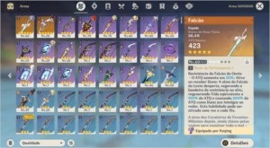 Conta genshin impact com XIAO e outros 5 estrelas + 2 Armas