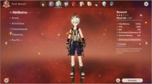 Conta genshin impact com XIAO e outros 5 estrelas + 2 Armas
