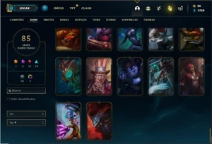 Conta Bronze 1 com 94 Champs e 85 Skins - League of Legends LOL