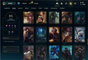 Conta Bronze 1 com 94 Champs e 85 Skins - League of Legends LOL