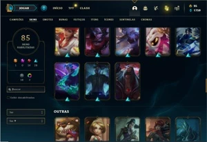 Conta Bronze 1 com 94 Champs e 85 Skins - League of Legends LOL
