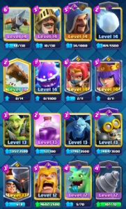 10K+Troféus|Level 58|16 Evos - Clash Royale