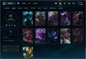 Conta prata 2 com 45 skins e 90 champs - League of Legends LOL