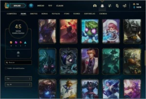 Conta prata 2 com 45 skins e 90 champs - League of Legends LOL