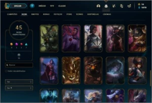 Conta prata 2 com 45 skins e 90 champs - League of Legends LOL