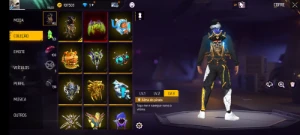 Vendo conta de free fire lv80