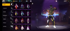 Vendo conta de free fire lv80