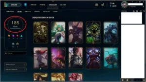 Conta League of Legends com 185 Skins