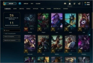 Conta prata 3 com 4 Skins e 32 Champs + 1000 RP - League of Legends LOL