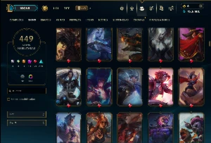Ouro 4 com TODOS os Champs e 449 Skins +13 Prestigios - League of Legends LOL