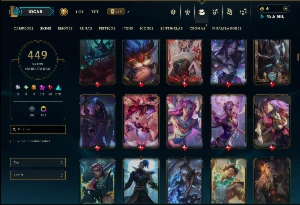 Ouro 4 com TODOS os Champs e 449 Skins +13 Prestigios - League of Legends LOL