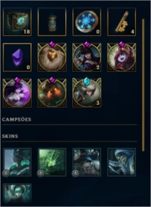 Conta Diamante 4 109 Champions 41 skins - League of Legends LOL