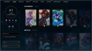 Conta Diamante 4 109 Champions 41 skins - League of Legends LOL