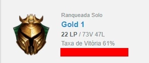 Conta smurf gold 1 61% de winrate (email nao confirmado) - League of Legends LOL