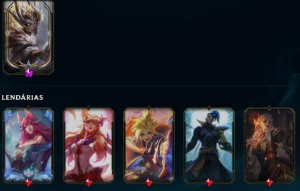 Conta LoL Diamante 4 (MMR D3/D2) com 176 Skins - League of Legends