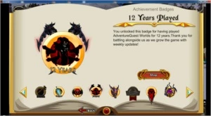 conta aqw 12 anos - Adventure Quest World