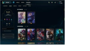Conta LOL 161 Skins, Borda Diamante, Quase todos campeões - League of Legends