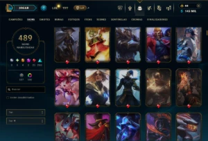 Bronze 4 com TODOS os Champs e 489 Skins ( ADC / SUP / TOP ) - League of Legends LOL