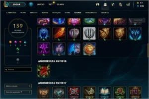 Conta Lol 8 Anos RARA, lvl 135 & Wild Rift Esmeralda - League of Legends