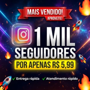 [PROMO] 1000 Seguidores Brasileiros 🇧🇷 por R$5,99 - Redes Sociais