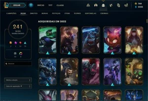 Conta PLATINA 1 - 241 SKINS + Todos CHAMPS - League of Legends LOL