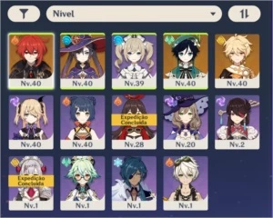 Diluc + venti + mona / barbara c3 / xian c2  AR 24 - Genshin Impact
