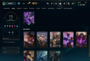 Esmeralda 1 com 95 Champs e 15 Skins - League of Legends LOL
