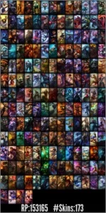 Conta Diamante V(borda diamante) +173 skin + todos os champs - League of Legends LOL