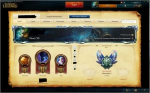 Conta Diamante V(borda diamante) +173 skin + todos os champs - League of Legends LOL