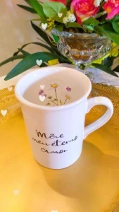 Caneca de Porcelana Mãe Meu Eterno Amor - 240 ml