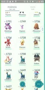 Conta pokemon go com muitos lendários - Pokémon