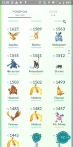 Conta pokemon go com muitos lendários - Pokémon