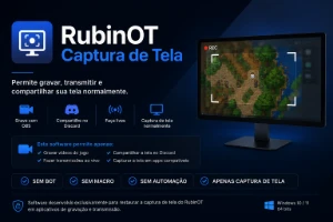 RubinOT Captura de Tela | OBS, Discord e Gravação