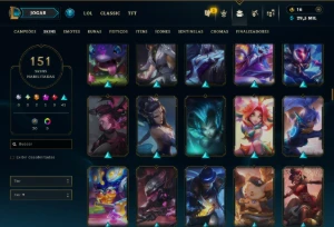 Prata 2 com TODOS os Champs e 151 Skins ( SUP / ADC ) - League of Legends LOL