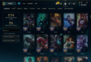 Prata 2 com TODOS os Champs e 151 Skins ( SUP / ADC ) - League of Legends LOL