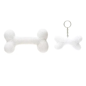 Duo Osso e chaveiro ossinho em amigurumi - Artesanato e Personalizados